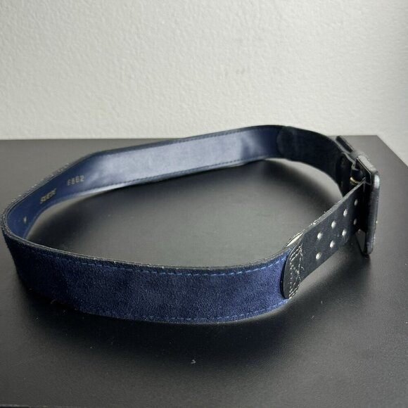Vintage Black & Blue Suede & Leather Belt Women's‎ - Picture 4 of 9